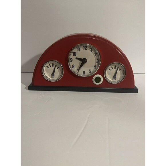Red Mantle Desk Clock Sports Car Dashboard. Makes Noise-Works! - Picture 1 of 7